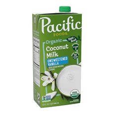 퍼시픽 코코넛 넌-데어리 베버리지 바닐라 언스위튼드, 946ml, 1개, 1개