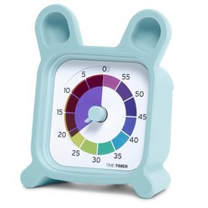 Time Timer MOD 토끼 보호 케이스 - 무지개 타이머가 있는 동물 케이스 - ADHD 자폐증 어린이 학생 및 포모도로용 개별 사이즈 60분 시각적 카운트다운 조