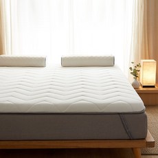 FROKOM 사계절 접이식 토퍼 라텍스 침대 바닥용 토퍼매트리스, 10cm, 화이트