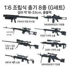 조립식 AK47 총기 모형 4D 건모델 진열대 서바이벌 군사 취미 1/6, 8 최신 버전 총기 모델 (G 패키지)