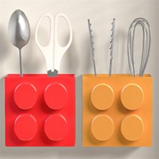 굿픽몰 자석블록 수납함 칠판자석수납함, 레드