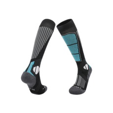 運動滑雪襪，羊毛長襪，保暖舒適透氣, 黑藍(8214) L號, 1套