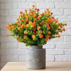 osshop 생화같은 인테리어 조화 꽃 유칼립투스 인조꽃, 오렌지, 5개, 유칼립투스 꽃