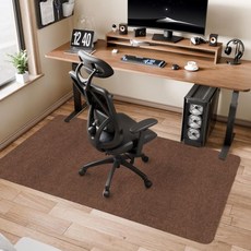 (아마존 브랜드) 의자 매트 AOHDM 바닥 보호 스크래치 방지 매트 패드 TPR 데스크 카펫 63.0 x 55.1 인치(160 140 cm) 두께 0.2 인치(, 160×140cm*2枚, Braun