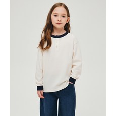 무신사 스탠다드 MUSINSA STANDARD KIDS 헨리 넥 링거 긴소매 긴팔 티셔츠 [크림] MKFTL3K02-CR 481360