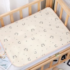 DFMEI A類嬰兒隔尿墊嬰童用品紗布棉可水洗防水透氣寶寶牀墊姨媽墊, 1個, 熊貓