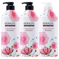 KERASYS Lovely & Romantic 香水洗髮精潤髮乳組 980毫升 2入, 1組