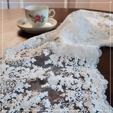 프렌치홈 허브양면코드 국산 러너, 4인 (180cm X 25cm), 화이트