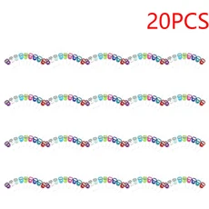 쿠쿠스토어 20개 손가락 카운터 링 5자리 LED 전자식 휴대 탈리 클리커 (이슬람 타스비 페르시아식 염주 포, 01 Color random 20PCS