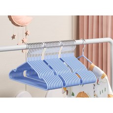 미끄럼방지 티셔츠 니트 논슬립옷걸이 중형 35cm 초등 ~ 중학교, 30개, 블루