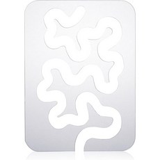 퀼팅 템플릿 미앤더 모션 퀼팅용 아크릴 자 가정용 산업용 재봉틀용 투명 스텐실 가이드, 퀼팅 템플릿 미앤더 모션 퀼팅용 아크릴 자 가정용 산업