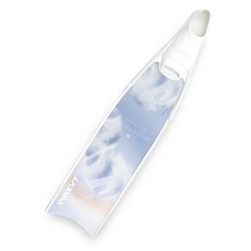 LAZULI Mermaid 玻纖蛙鞋 (含腳套) 謐境, 白邊,黑 XL