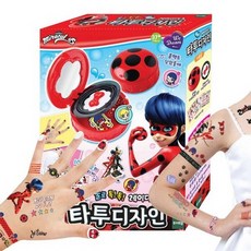 레이디버그 타투 디자인 100여종의 타투 스티커 타투장난감, 1개