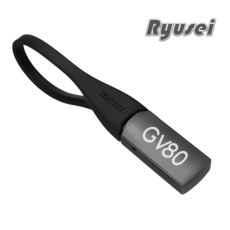 Ryusei 자동차 키링 고급 키홀더링 제네시스 호환 키링 열쇠고리 연결고리 키케이스 차량용품 G80 GV70 GV80 무료각인 R055, GV80-black, 1개