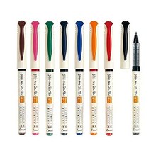 Fude Brush Pen 파이롯트 컬러 브러시 펜 Fudemakase 세트 엑스트라 파인 SVFM-20EF-8C 일본 수입 한자 러브 스티커 포함 블랙 레드 오렌지 블루 그린, Fude Brush Pen 파이롯트 컬러 브러시 펜 F