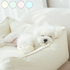 펫테일 퐁슈 국산 강아지 방석 16색 조합 커버분리형 사계절 쿠션, 1개, 버터크림