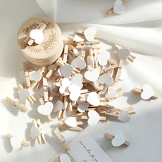 빨간 하트 사랑 나무 옷 사진 종이 페그 핀 미니 빨랫줄 엽서 클립 홈 웨딩 발렌타인 데이 장식 10 개 50, 02 10pcs, 09 White