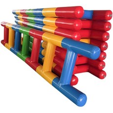 에어 바운스 장애물 소품 체육 징검다리 튜브 학교 이중 기차 사다리 운동회 경주, 1개, 5인용