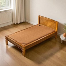 [착불]퍼보 고주파퀄팅 국산 확장형 황토흙침대 싱글 S 원목침대, 브라운