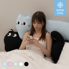 냉감 냥이 바디필로우 쿨링 배게 인형 쿠션 여름 사계절 5colors, 블루