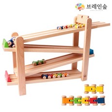 혜명몰 (브레인숲) 레이싱게임(기차와자동차) 사고력교구 창의력교구 원목교구 기차놀이 교재교구