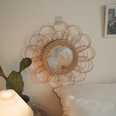 棉床本舖 風之小鏡 竹編工藝 簡約玄關鏡 送禮自用