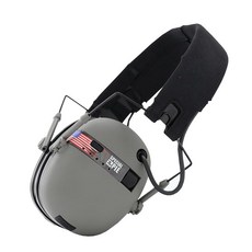 SPECIAL PIE 블루투스 슈팅 이어머프 30dB NRR 젤 이어 패드 충전식 맞춤형 스티커 AUX 입력그린 101169, Grey