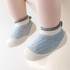 키즈 소프트 삭스 슈즈 유아 양말 일체형 신발 니트 슬립온 논슬립