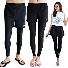 로이몬스터 남녀 일체형 바지레깅스 치마레깅스 래쉬가드 하의 워터레깅스 빅사이즈