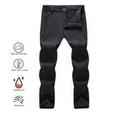남성용 따뜻한 플리스 하이킹 바지 트레킹 전술 겨울 방풍 슬림 방수 아웃도어 소프트 쉘 트레킹 캠핑 바지