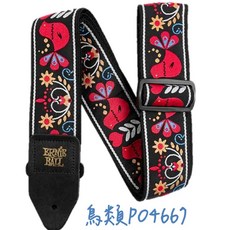ERNIE BALL P04667 Jacquard 鳥類 吉他/貝斯背帶, 1個
