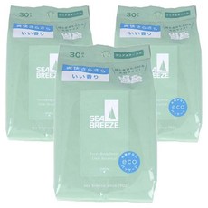 씨브리즈 페이스 & 바디 시트 클리어 보타니컬 30매입, 1g, 3개