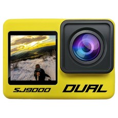 에이스원 4K 터치스크린 C타입 블랙박스 액션캠 SJ9000 DUAL, 옐로우