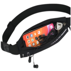 GMN 러닝벨트 스포츠 가방, 블랙, 1개