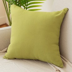 LINU 리누 사각 소파쿠션 인테리어용 고급 터치감 색감 솜포함 커버분리형, 메론