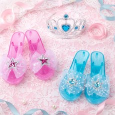 여아 공주놀이 보석왕관 구두 2쌍세트 엄마놀이 유치원 5살여아, 1개