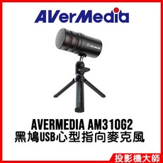 圓剛 AVerMedia AM310G2 黑鳩USB心型指向麥克風, AM310G2 單機