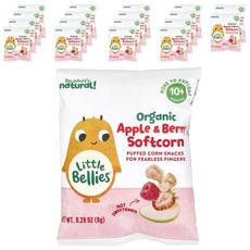 Little Bellies 유기농 사과 & 베리 소프트콘 10개월 이상 18봉지 각 8g(0.28oz) Bellies (리틀 벨리스), Little Bellies, 유기농 사과 & 베리 소프