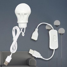 쌍문상회 지금 필요한 야시장조명 OC1246 캠핑 작업 비상용 USB 5W LED 전구 스위치세트 K31872EA, 1개, 본품(1105  1141)