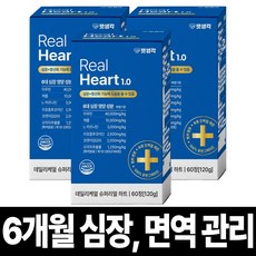 펫생각 리포좀 하트 강아지 심장 영양제 면역 항산화제 헥헥거림 노견 노령견 도움, 3개, 60정