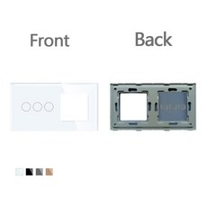 영국 EU RU 표준 크리스탈 유리 패널 86mm 157mm 228mm 단일 패널 벽 터치 스위치 커튼 초인종 조광기 DIY 부품, Black Panel, 3G 1hole 157mm, 1개