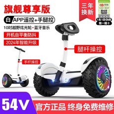 전동 균형 스쿠터 어린이 스마트 전기 보드 세그웨이, 54V, 24 K8 화이트 오프로드 눈부신휠