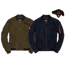 極度乾燥 Superdry MA1 復古水洗風格 Duty 飛行夾克 純棉 外套 軍綠 深藍, 水洗深藍,L, 1個
