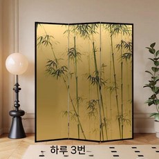 파티션 거실 인테리어 병풍 엔틱 가림막 스크린 공간분리 카페 접이식 칸막이 빈티지 장식 현관 가림벽, 폭 1.2x높이 1.8  합판 3장, 11가지 스타일