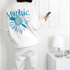 SOON2 女款向日葵花朵大學T束口褲刷毛運動套裝