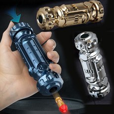 토이즈데이 탄발사 피젯 건 총 스피너 토이 장난감 단체 선물 구디백, 블루+실버+골드, 1개