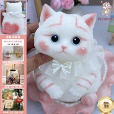 고양이스퀴시 1kg 모찌 뚱냥이 피규어 쫀득 말랑 촉감, V