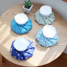 에코벨 얼음찜질주머니 6인치 (13.5cm5cm 주입구7cm) 스카이써클라운드 색상, 1개