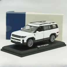 현대 싼타페 MX5 SUV 자동차 모형 프라모델 미니어처 다이캐스트 1:38, 화이트(받침대 포함), 1개