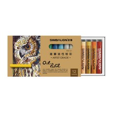 SIMBALION 雄獅 專家級 油性粉彩, 1個, 12色